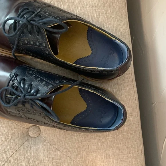 Robert Graham men’s Bethune Box Leather Derby Oxford Dress Shoes 11M - Picture 5 of 9